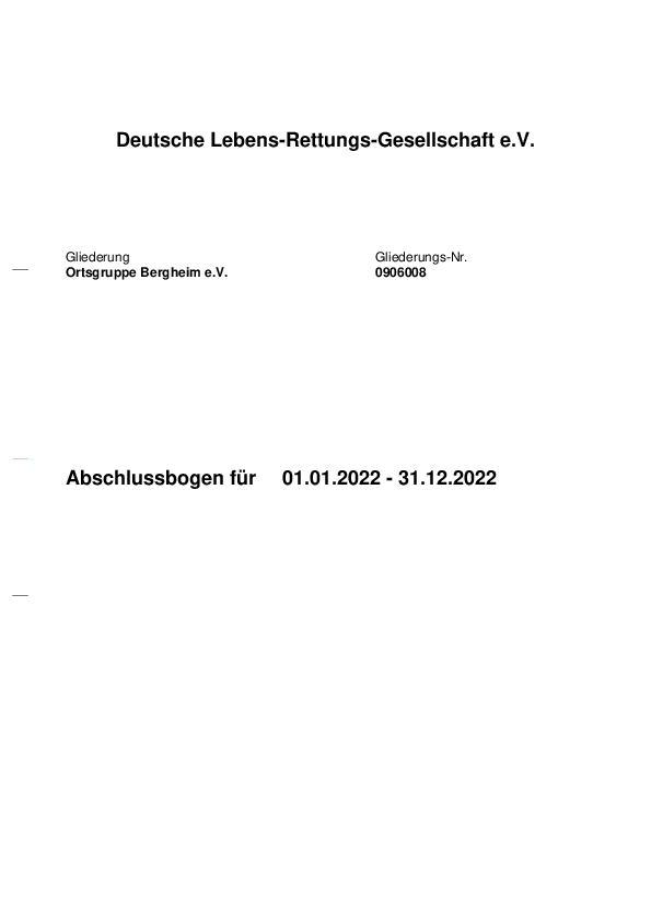 Jahresabschluss der DLRG Ortsgruppe Bergheim